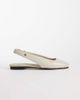 Tommy Hilfiger Tommy Hilfiger premium leather slingback pumps in ecru-White - 1