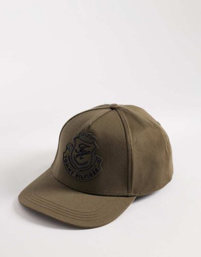 Tommy Hilfiger Tommy Hilfiger preppy crest cap in khaki-Green