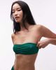 Tommy Hilfiger Tommy Hilfiger resort crinkle bandeau bikini top in green - 1