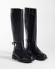 Tommy Hilfiger Tommy Hilfiger Rossie leather knee high boots with buckles in black - 4