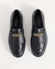 Tommy Hilfiger Tommy Hilfiger Rossie leather loafers with chain fringe in black - 1