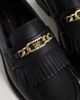 Tommy Hilfiger Tommy Hilfiger Rossie leather loafers with chain fringe in black - 3