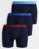Tommy Hilfiger Tommy Hilfiger Signature Cotton 3 pack boxer briefs in black with blue/burgundy waistbands - 1