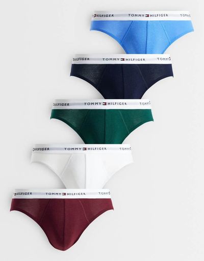 Tommy Hilfiger Tommy Hilfiger Signature Cotton 5 pack briefs in navy/white/burgundy/blue-Multi