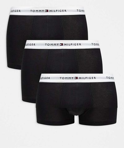 Tommy Hilfiger Tommy Hilfiger Signature Cotton Essentials 3-pack trunks in black