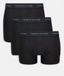 Tommy Hilfiger Tommy Hilfiger signature cotton essentials 3 pack boxer briefs in black