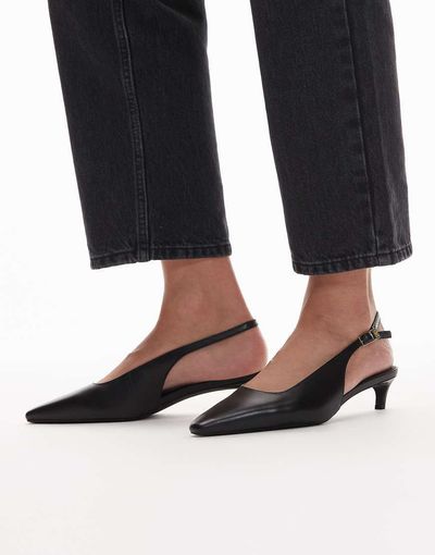 Tommy Hilfiger Tommy Hilfiger slingback heels with buckle detailing in black