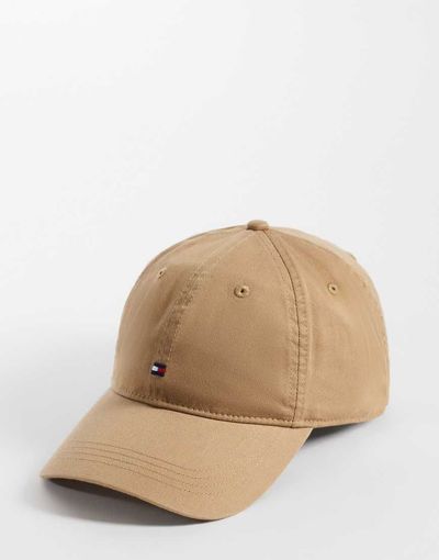 Tommy Hilfiger Tommy Hilfiger small flag logo essential cap in beige-Neutral