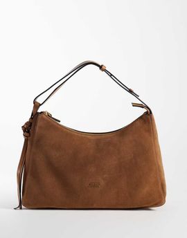 Tommy Hilfiger Tommy Hilfiger suede shoulder bag in tan-Brown