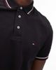 Tommy Hilfiger Tommy Hilfiger tipped slim fit polo shirt in black - 3