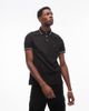 Tommy Hilfiger Tommy Hilfiger tipped slim fit polo shirt in black - 4