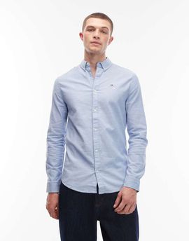 Tommy Hilfiger Tommy Jeans slim stretch oxford shirt in blue