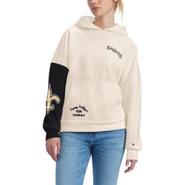 Tommy Hilfiger Women's Tommy Hilfiger Cream/Black New Orleans Saints Harriet Pullover Hoodie 