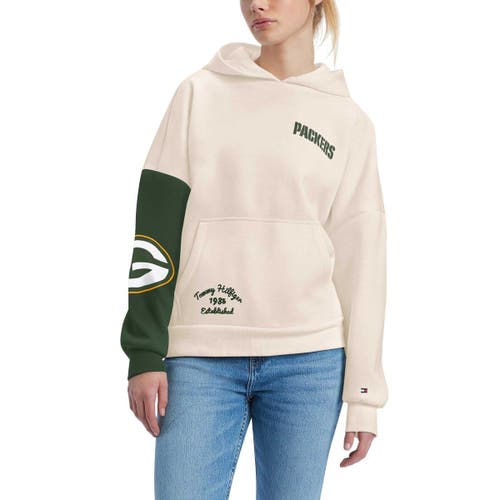 Tommy Hilfiger Women's Tommy Hilfiger Cream/Green Green Bay Packers Harriet Pullover Hoodie 