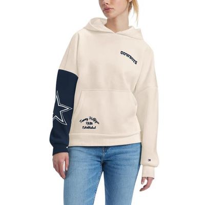 Tommy Hilfiger Women's Tommy Hilfiger Cream/Navy Dallas Cowboys Harriet Pullover Hoodie 