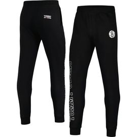 TOMMY JEANS Men's Tommy Jeans Black Brooklyn Nets Carl Bi-Blend Fleece Jogger Pants 