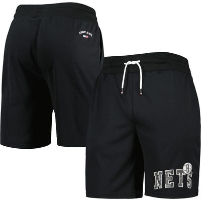TOMMY JEANS Men's Tommy Jeans Black Brooklyn Nets Mike Mesh Basketball Shorts 