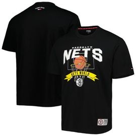 TOMMY JEANS Men's Tommy Jeans Black Brooklyn Nets Tim Backboard T-Shirt 