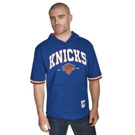 TOMMY JEANS Men's Tommy Jeans Blue New York Knicks Paul French Terry Short Sleeve Pullover Hoodie 