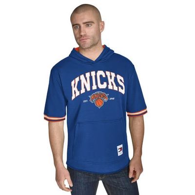 TOMMY JEANS Men's Tommy Jeans Blue New York Knicks Paul French Terry Short Sleeve Pullover Hoodie 