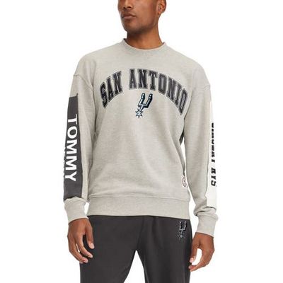 TOMMY JEANS Men's Tommy Jeans Gray San Antonio Spurs James Patch Pullover Sweatshirt 