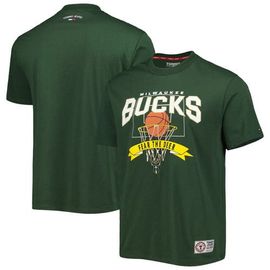 TOMMY JEANS Men's Tommy Jeans Hunter Green Milwaukee Bucks Tim Backboard T-Shirt 