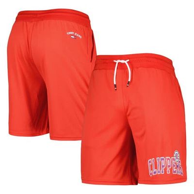 TOMMY JEANS Men's Tommy Jeans Red LA Clippers Mike Mesh Basketball Shorts 