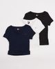 Tommy Jeans Tommy Jeans 3 pack v-neck t-shirts in black/navy/white - 1