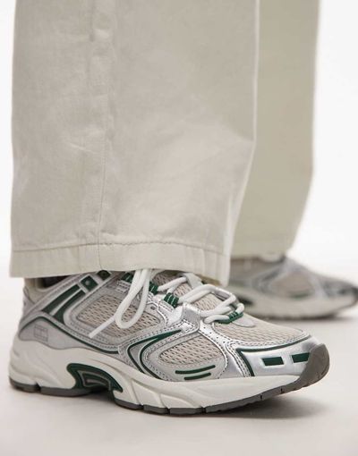 Tommy Jeans Tommy Jeans Archive 97 retro sneakers in white green and silver