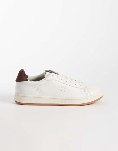 Tommy Jeans Tommy Jeans Archive '98 leather sneakers in cream-White