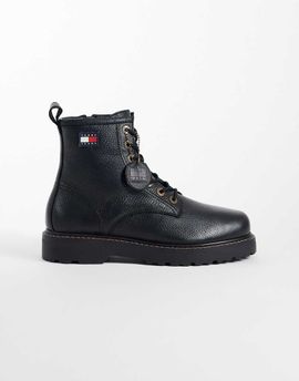 Tommy Jeans Tommy Jeans archive premium premium leather lace-up boots in black