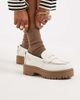 Tommy Jeans Tommy Jeans archive real leather loafers in ivory-White - 1