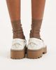 Tommy Jeans Tommy Jeans archive real leather loafers in ivory-White - 3