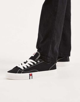 Tommy Jeans Tommy Jeans archive Y2K canvas sneakers in black