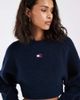 Tommy Jeans Tommy Jeans badge logo cropped sweater in navy - 1