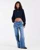Tommy Jeans Tommy Jeans badge logo cropped sweater in navy - 2