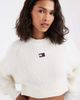 Tommy Jeans Tommy Jeans badge logo cropped sweater in white - 3