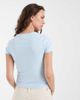 Tommy Jeans Tommy Jeans badge logo slim fit ribbed T-shirt in baby blue - 3