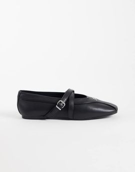 Tommy Jeans Tommy Jeans Baisley real premium leather ballet flats in black