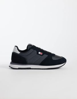 Tommy Jeans Tommy Jeans Bowie real suede running sneakers in black