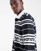 Tommy Jeans Tommy Jeans branded relaxed fit rugby shirt in navy stripes - 3