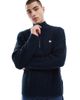 Tommy Jeans Tommy Jeans cable knit 1/4 zip sweater in navy - 1