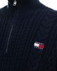 Tommy Jeans Tommy Jeans cable knit 1/4 zip sweater in navy - 3