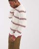 Tommy Jeans Tommy Jeans cable knit polo sweater in cream/red stripes-White - 2