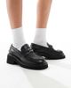 Tommy Jeans Tommy Jeans chunky heeled loafers in black - 1
