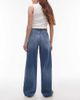 Tommy Jeans Tommy Jeans Claire high rise wide leg jeans with flag detail in mid wash-Blue - 2