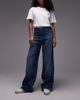Tommy Jeans Tommy Jeans Claire repeat logo wide leg jeans in dark wash-Blue - 1
