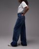 Tommy Jeans Tommy Jeans Claire repeat logo wide leg jeans in dark wash-Blue - 3