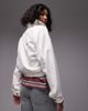 Tommy Jeans Tommy Jeans cotton bomber jacket in off white - 4