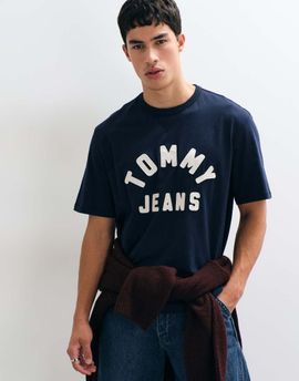 Tommy Jeans Tommy Jeans cotton new classics logo t-shirt in navy